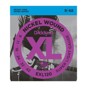 D'ADDARIO EXL120Electric Guitar Strings 09-42