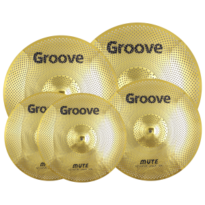 GRV Mute Polished Gold Silent Cymbals Set