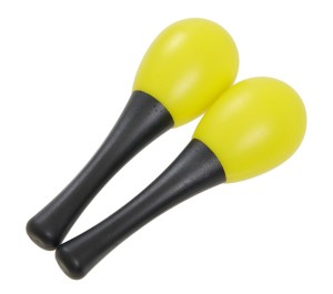 CLUB SALSA Mini Yellow Maracas 2 Pieces