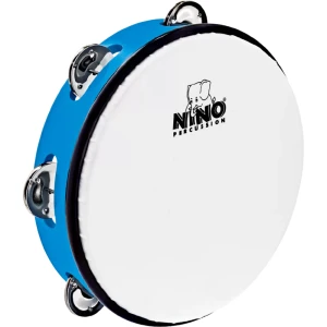 NINO 51SB Tambourine With Head 8" (Sky Blue)