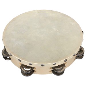 GRV TE-1016H Tambourine With Head 10" (16 Jingles)