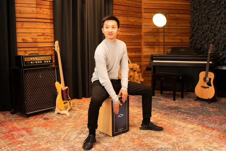 MEINL Percussion Artisan Edition Cajon - Tango Line - Blue Fade polski sklep perkusyjny silesia drum 9.jpg