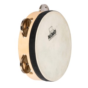 NINO 942 Single Row  Wood Tambourine 6"
