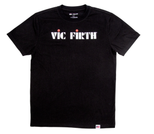 VIC FIRTH T-shirt Black Logo Tee XL
