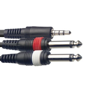 STAGG SYC3/MPS2PE mini jack stereo, 2x jack 3m