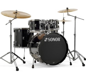 SONOR AQ1 Stage Shell Set Piano Black + hardware