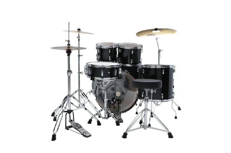 TAMA Stagestar Drum Set 5 pcs (22 BD) - Black Night Sparkle Chrome HW + MEINL Cymbals BCS Cymbal Set  5.webp