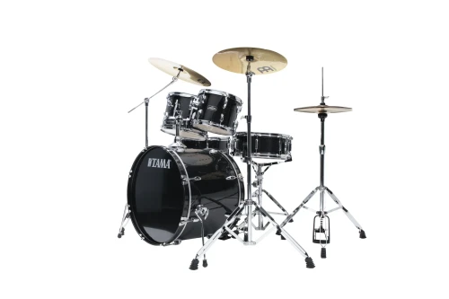 TAMA Stagestar Drum Set 5 pcs (22 BD) - Black Night Sparkle Chrome HW + MEINL Cymbals BCS Cymbal Set.webp