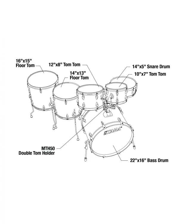 TAMA Imperialstar Drum Set 6 pcs - Coffee Teak Wrap