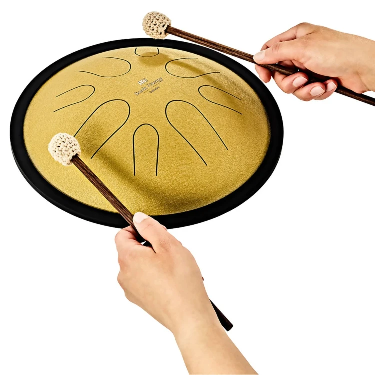 meinl-steel-tongue-drum-10-inch-d-minor-gold