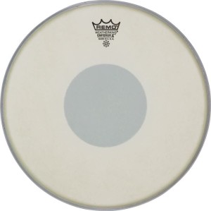 REMO Emperor X Coated Black Dot 12"